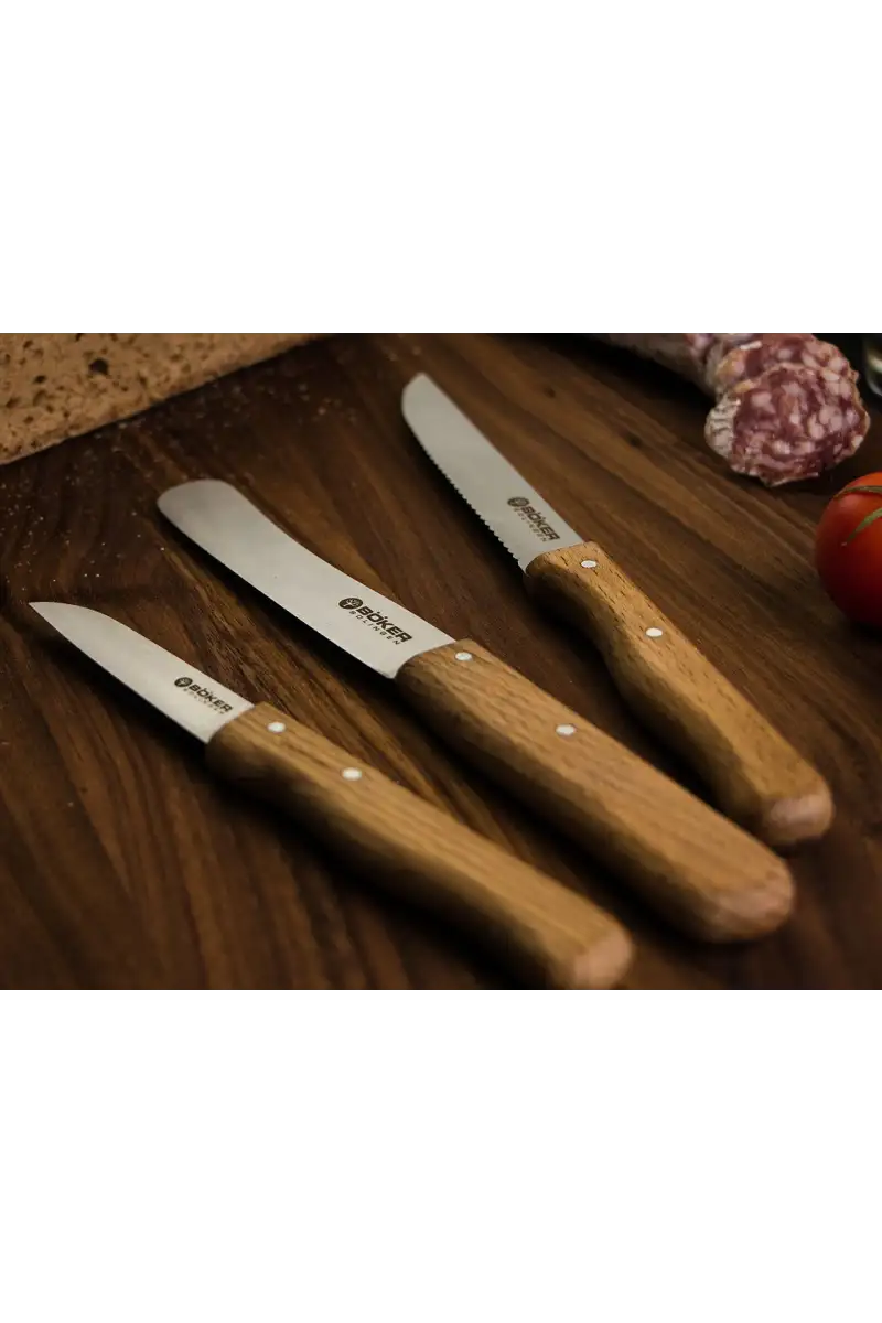 Nóż uniwersalny Boker Solingen Classic Olive ząbki