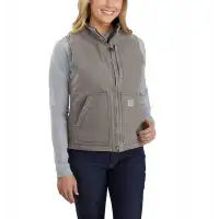 Damska Kamizelka Carhartt Sherpa Lined Mock Grey