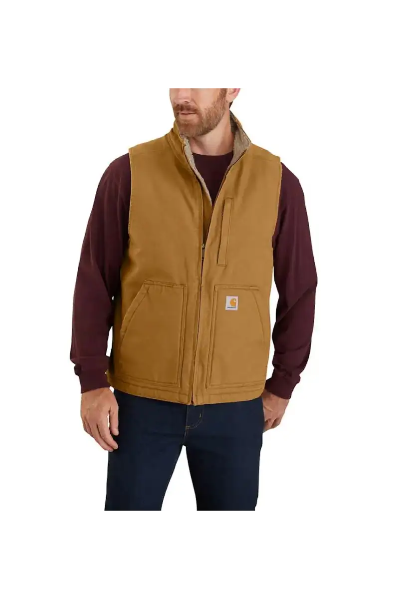 Kamizelka Carhartt Washed Duck SherpaLined Brown
