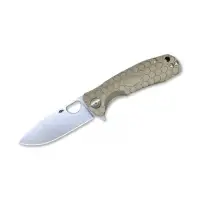 Nóż Honey Badger Flipper D2 Large Tan Burgundy