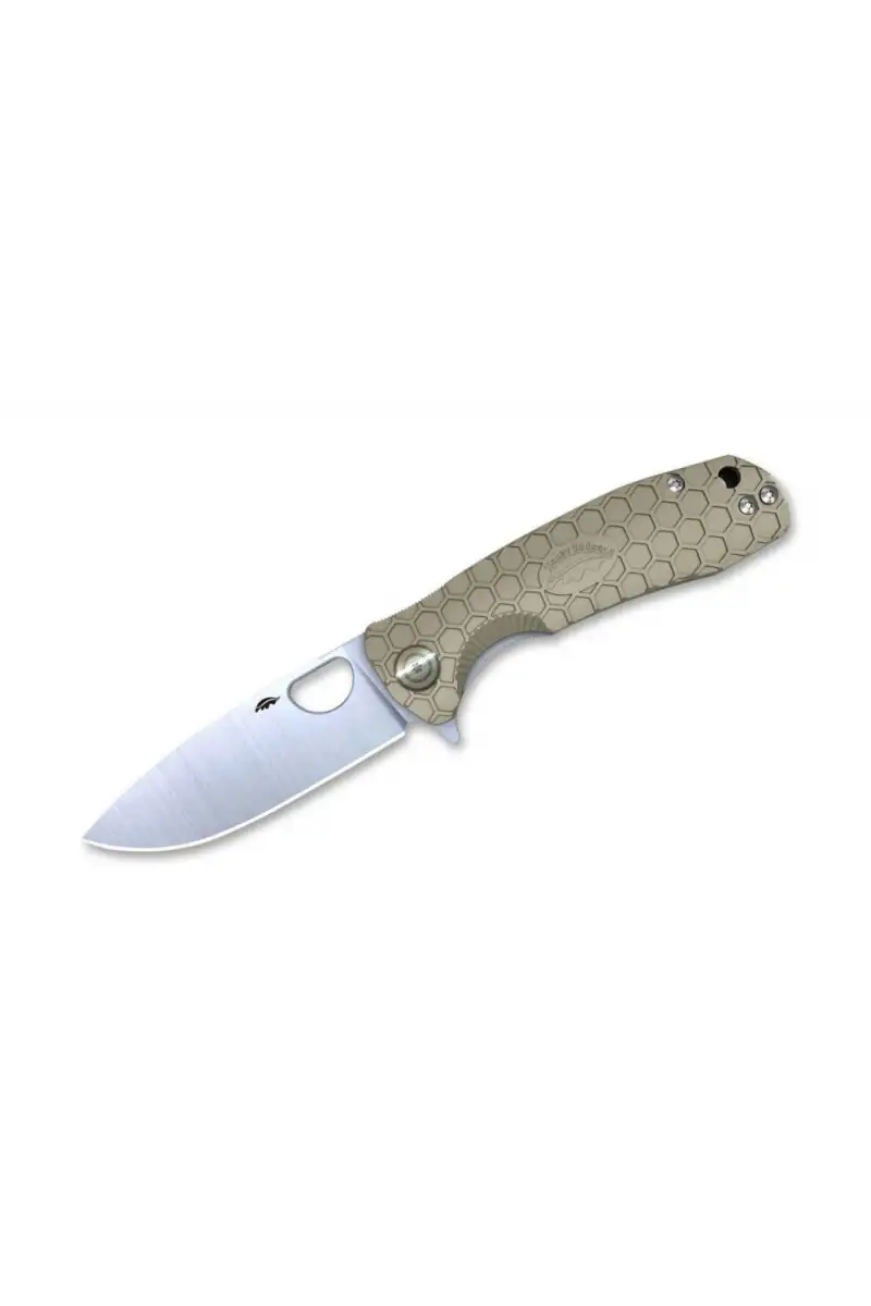 Nóż Honey Badger Flipper D2 Large Tan Burgundy