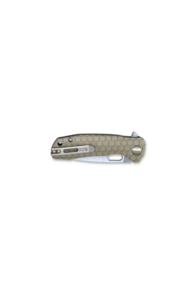 Nóż Honey Badger Flipper D2 Large Tan Burgundy
