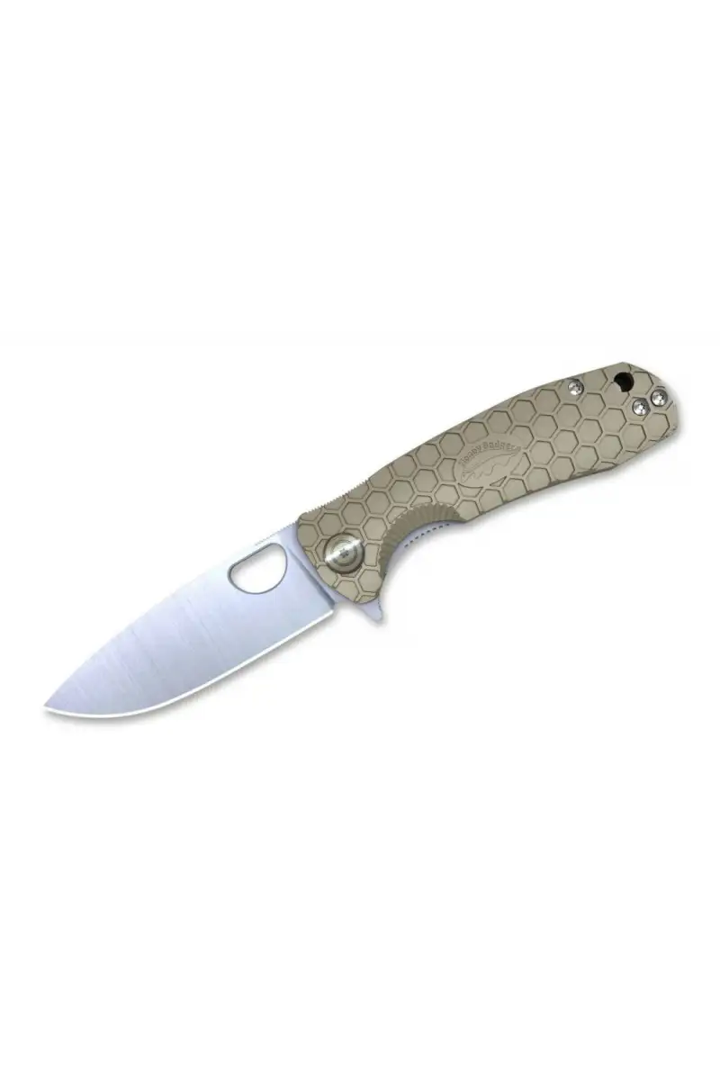 Nóż Honey Badger Flipper D2 Small Tan