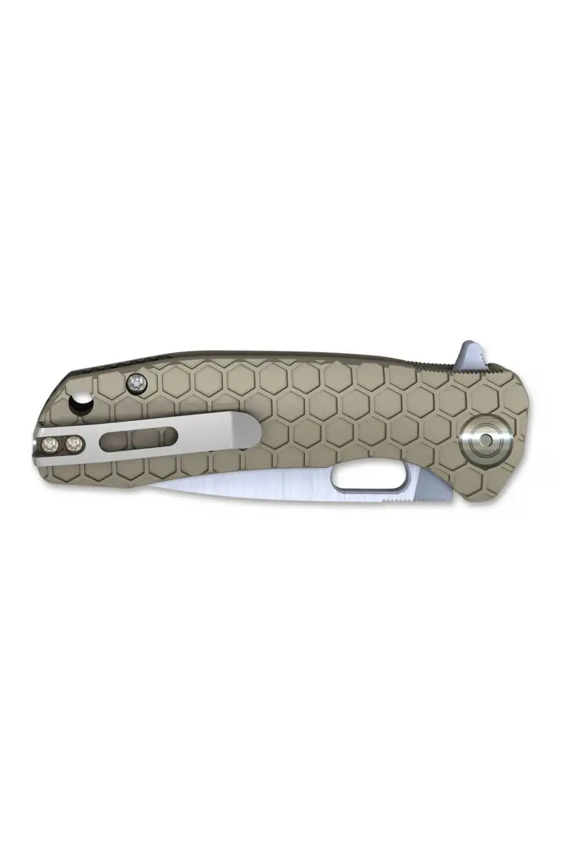 Nóż Honey Badger Flipper D2 Small Tan
