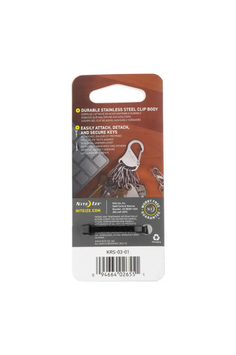 Karabinek na klucze Nite Ize S-Biner KayRack Black
