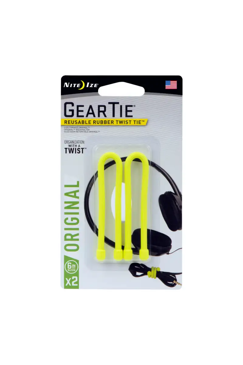 Elastyczna Opaska Nite Ize Gear Tie 6" 2P Yellow