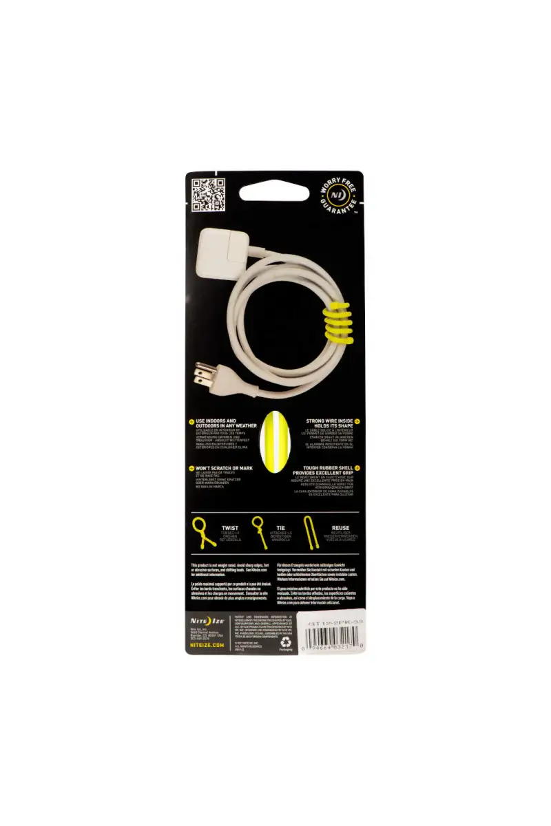 Elastyczna Opaska Nite Ize Gear Tie 12" 2Pack Neon