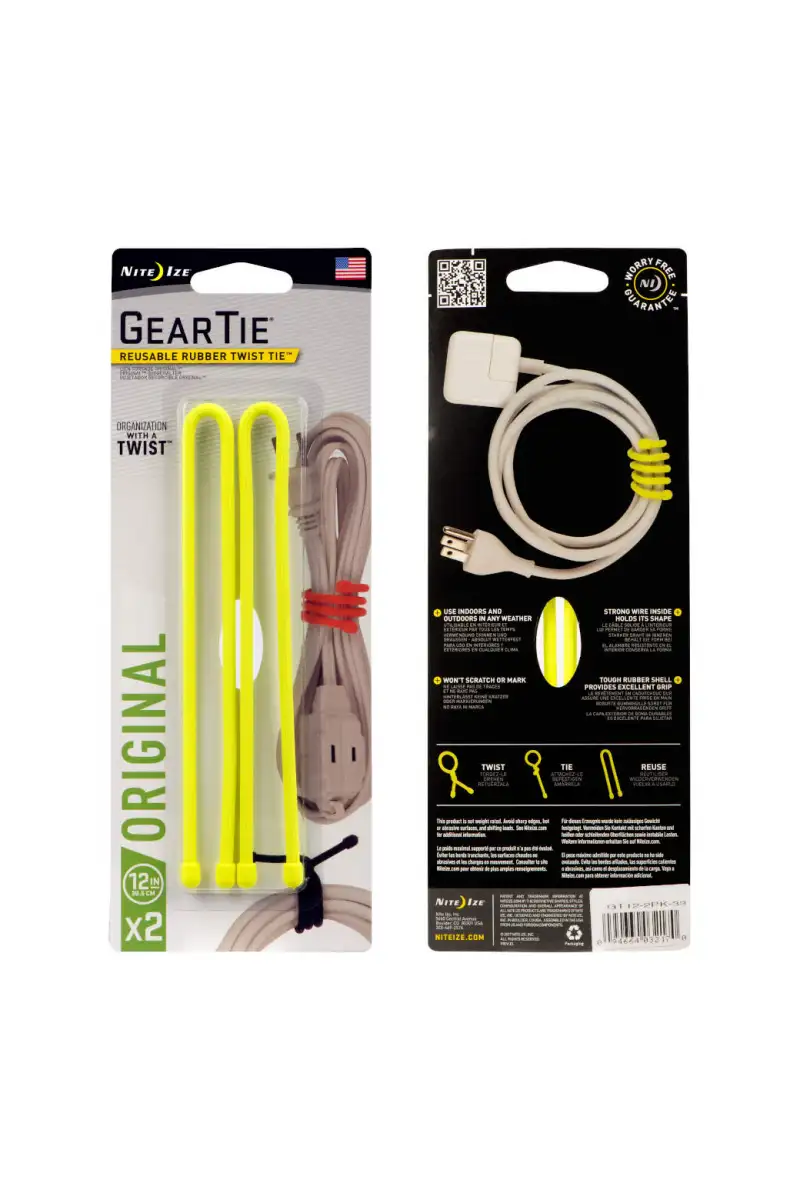 Elastyczna Opaska Nite Ize Gear Tie 12" 2Pack Neon