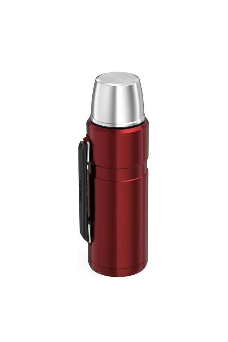 Termos z uchwytem na napoje – czerwony