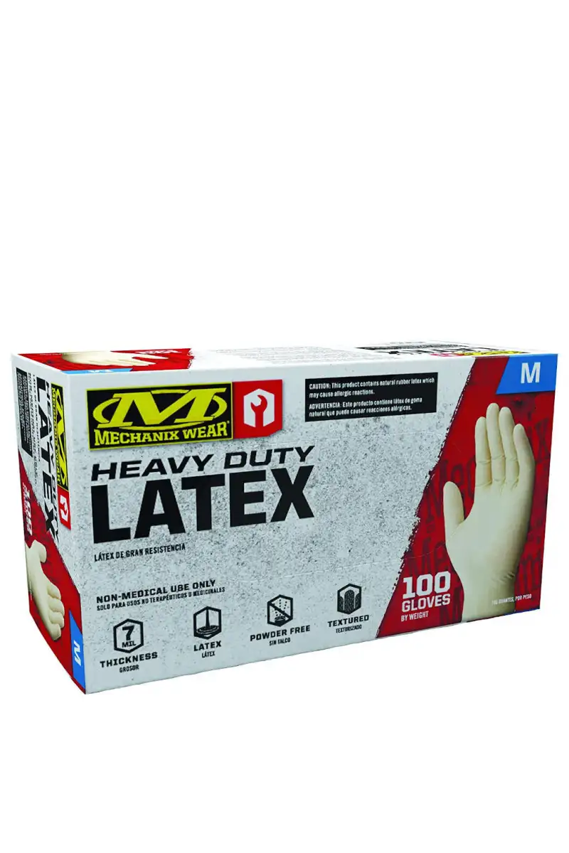 RĘKAWICE MECHANIX HD LATEX 7 MIL 100PK WHITE