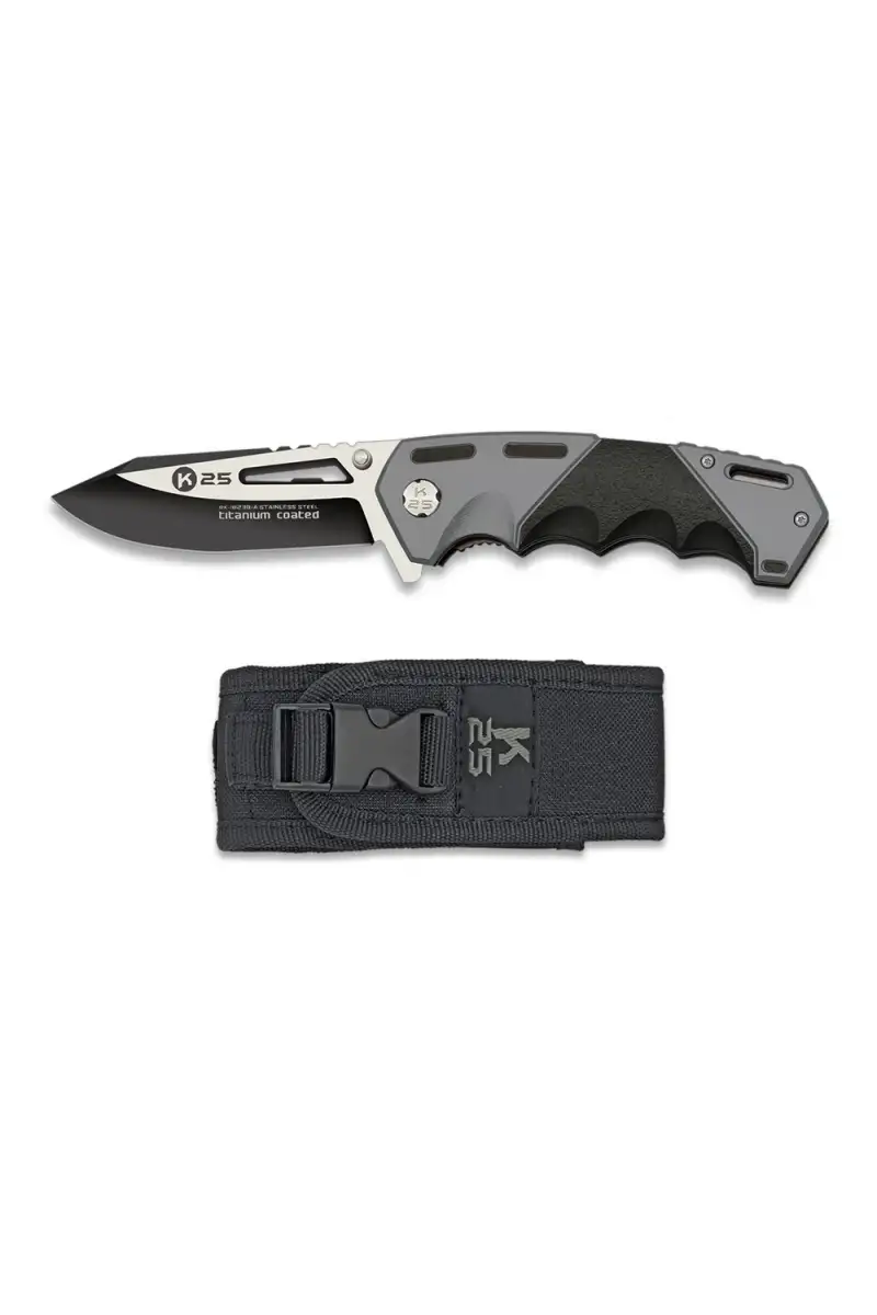 Nóż K25 18239-A Tactical FOS Black-Gray, 9 cm