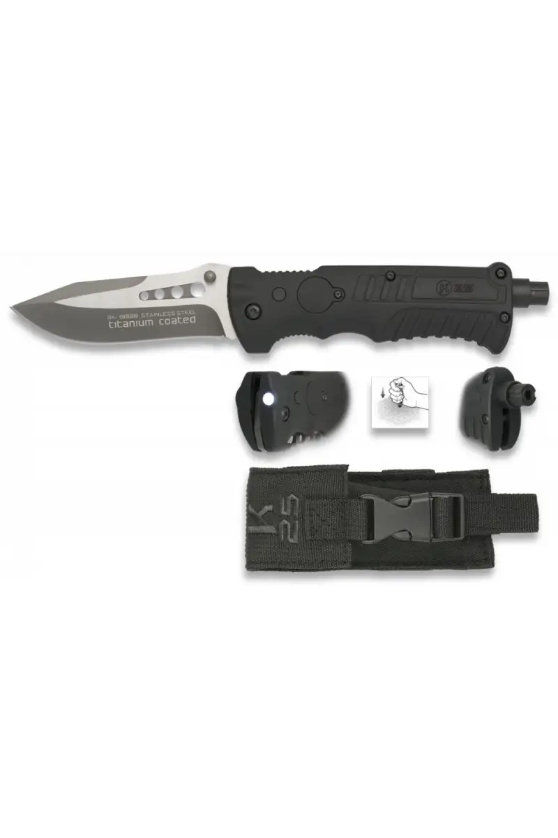 Nóż K25 19588 Tactical Black Titanium