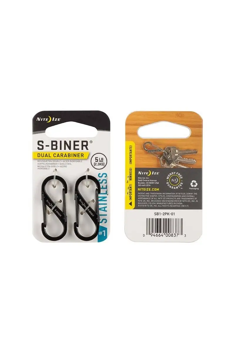 Zestaw Karabinków Nite Ize S-Biner 1 BLK 2P