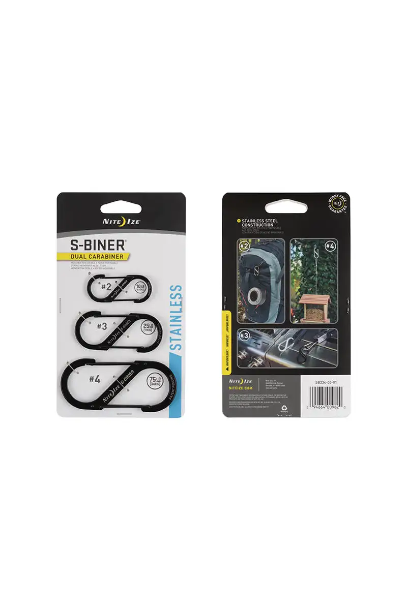 Zestaw Karabinków Nite Ize S-Biner Dual 2,3,4 BLK