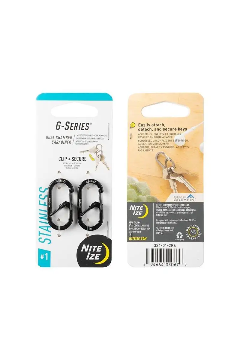 Zestaw Karabinków Nite Ize G-Series 1 2pack Black