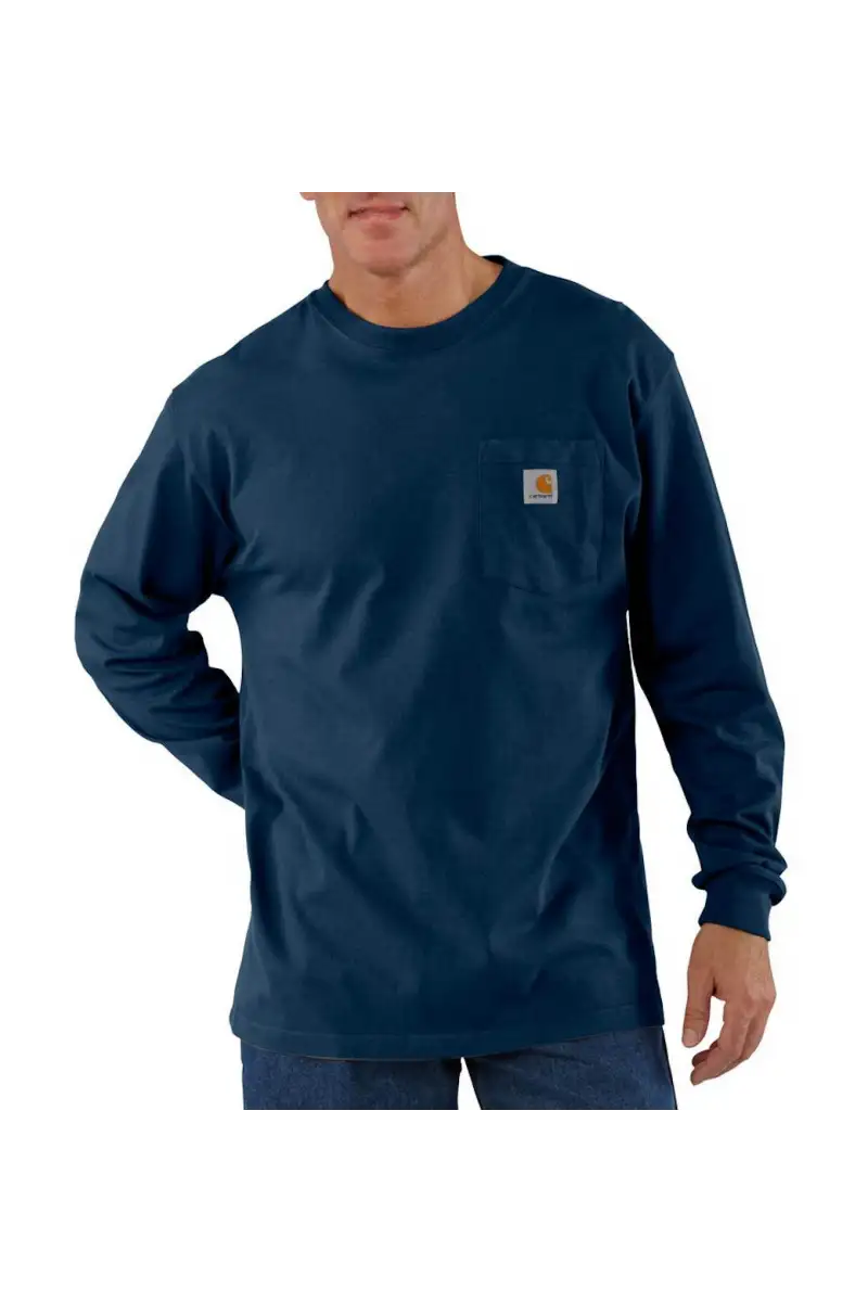 Koszulka Carhartt Heavyweight pocket L/S Navy