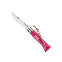 Opinel Nóż Colorama 06 Strawberry rzemień