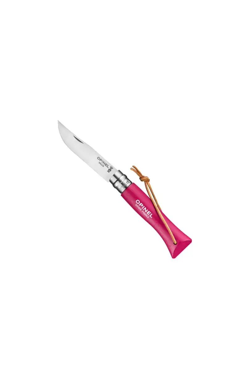 Opinel Nóż Colorama 06 Strawberry rzemień