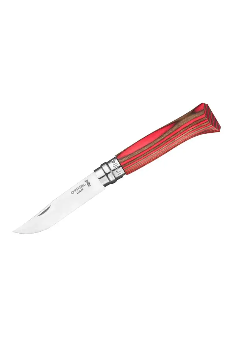 Opinel Nóż Inox Laminated Red Natural 08