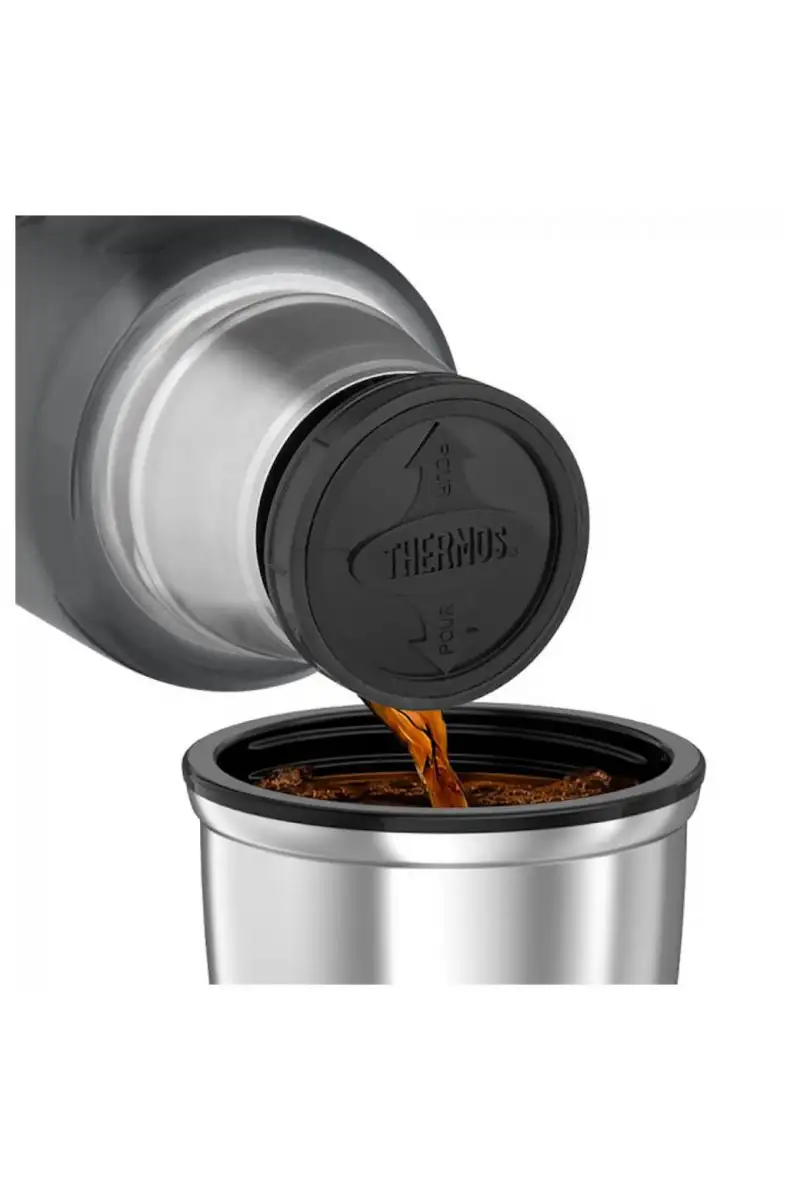 Termos na napoje – metaliczny szary