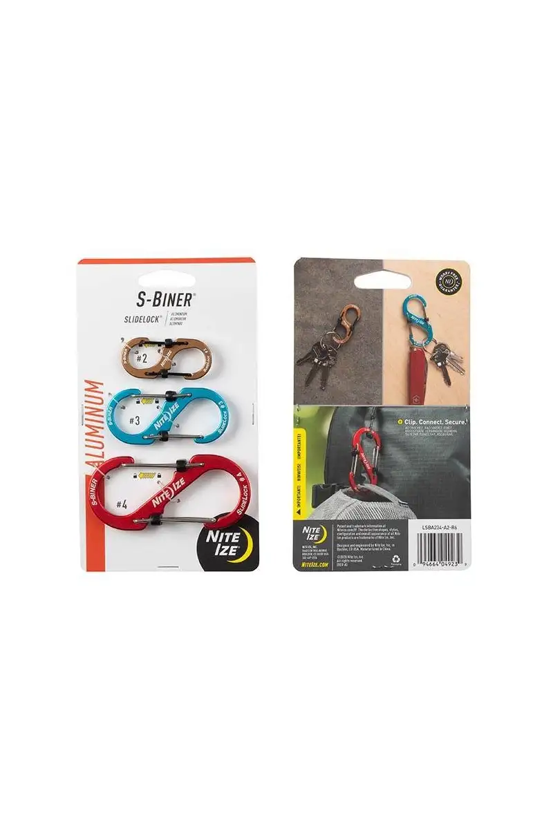 Zestaw karab. z blokadą Nite Ize S-biner S ALU 3PK