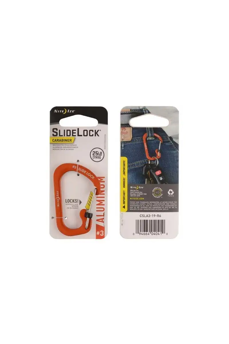 Karabinek Nite Ize SlideLock Aluminum Pomarańcz