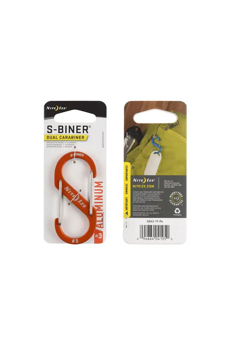 Karabinek Nite Ize S-Biner Aluminium 3 Pomarańcz