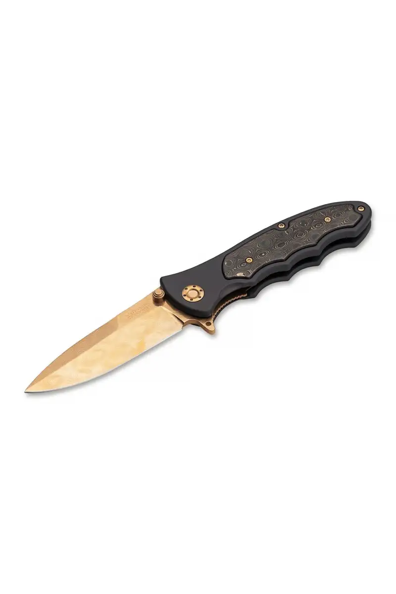Nóż Boker LeopardDamast III Gold