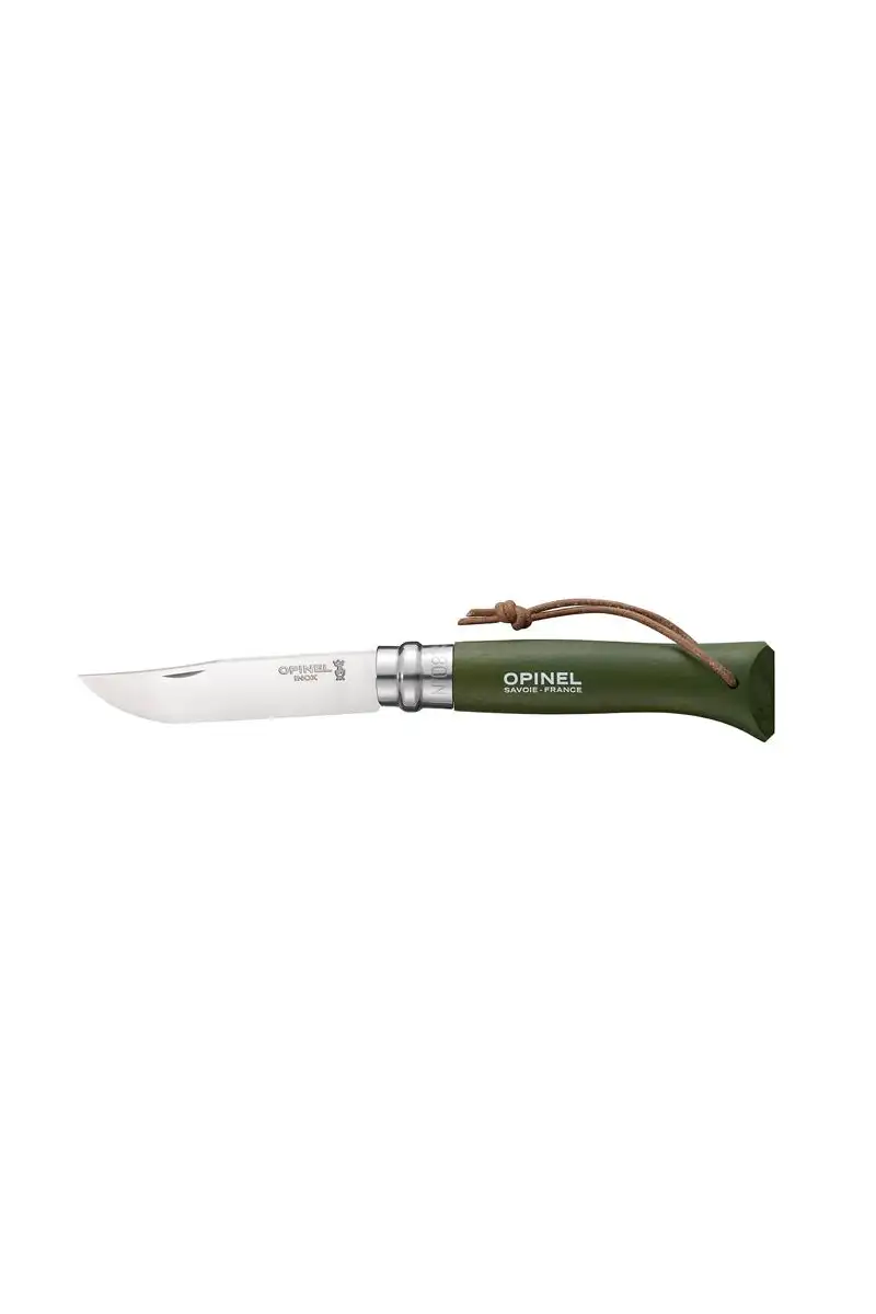 Opinel Nóż Colorama 08 Khaki+ rzemień