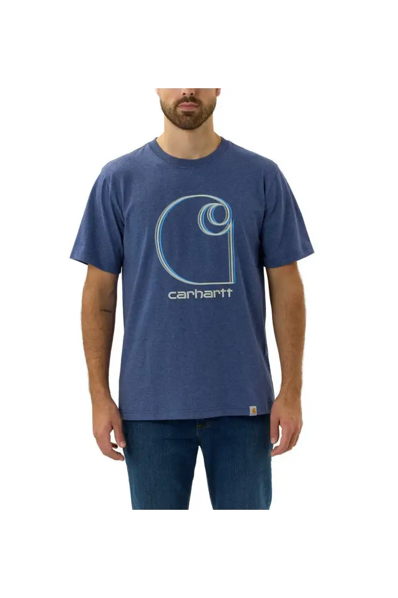 Koszulka Carhartt Heavyweight C Relaxed Fit Blue