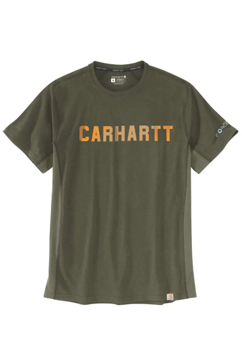Koszulka Carhartt Force Block Logo Mid Basil