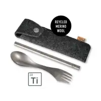 Light My Fire Spork & Straw Kit Titanium