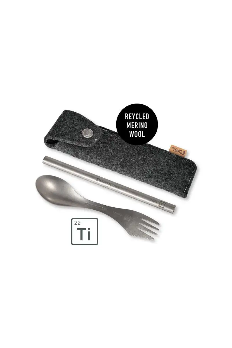Light My Fire Spork & Straw Kit Titanium