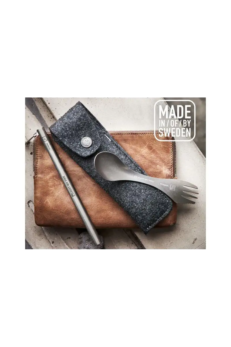 Light My Fire Spork & Straw Kit Titanium