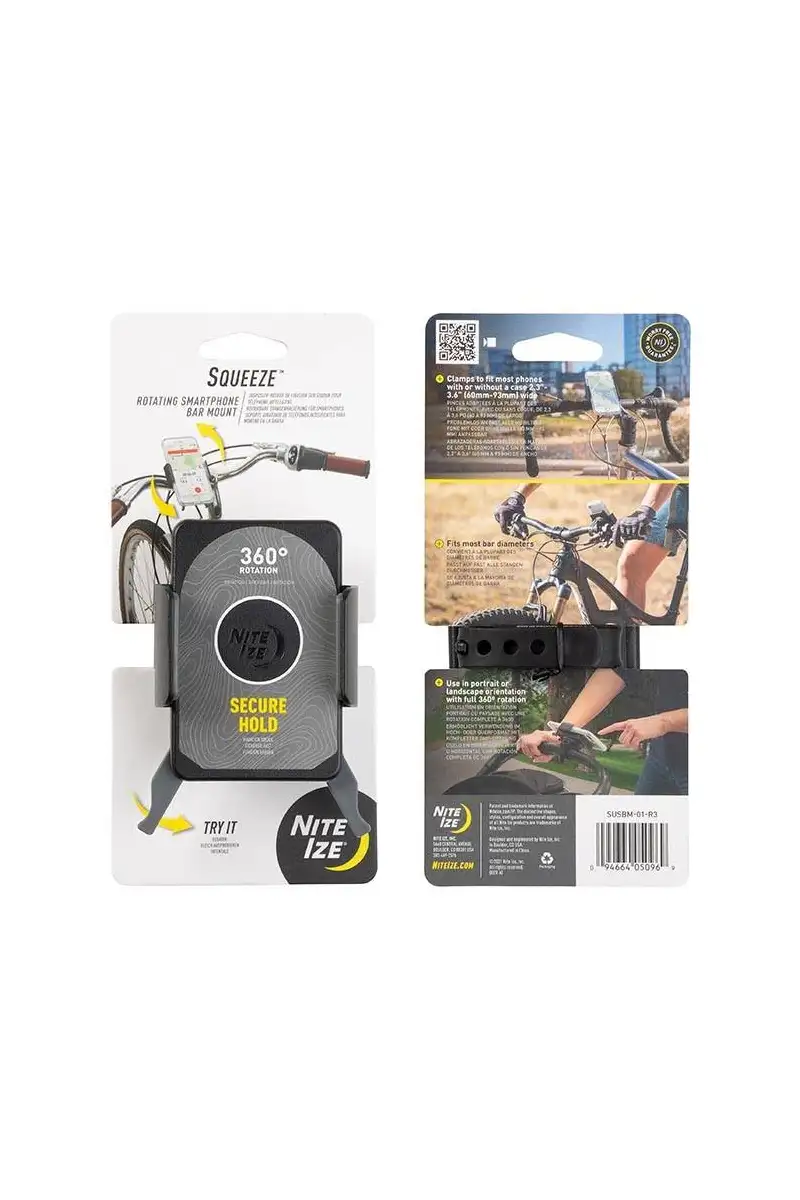 Obracany uchwyt na telefon do roweru Squeeze