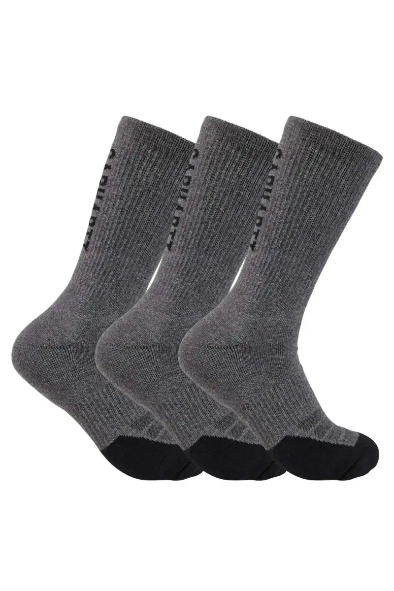 Skarpety Carhartt Force Midweight Logo Crew Carbon