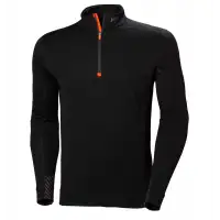 Koszulka termo Helly Hansen Lifa Merino Zip Black