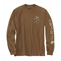 Koszulka Carhartt Heav Camo Logo Oiled Walnut