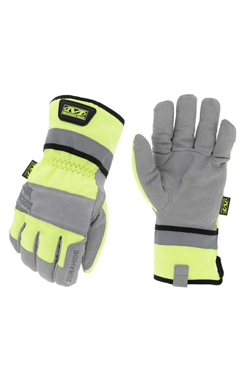 COLDWORK LEATHER GAUNTLET HIVIZ LG HIVIZ YELLOW