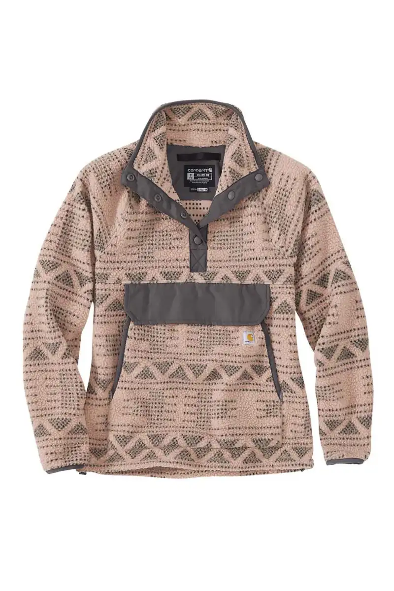 Polar Carhartt Flc Pullover Warm Taupe Geo Aztec