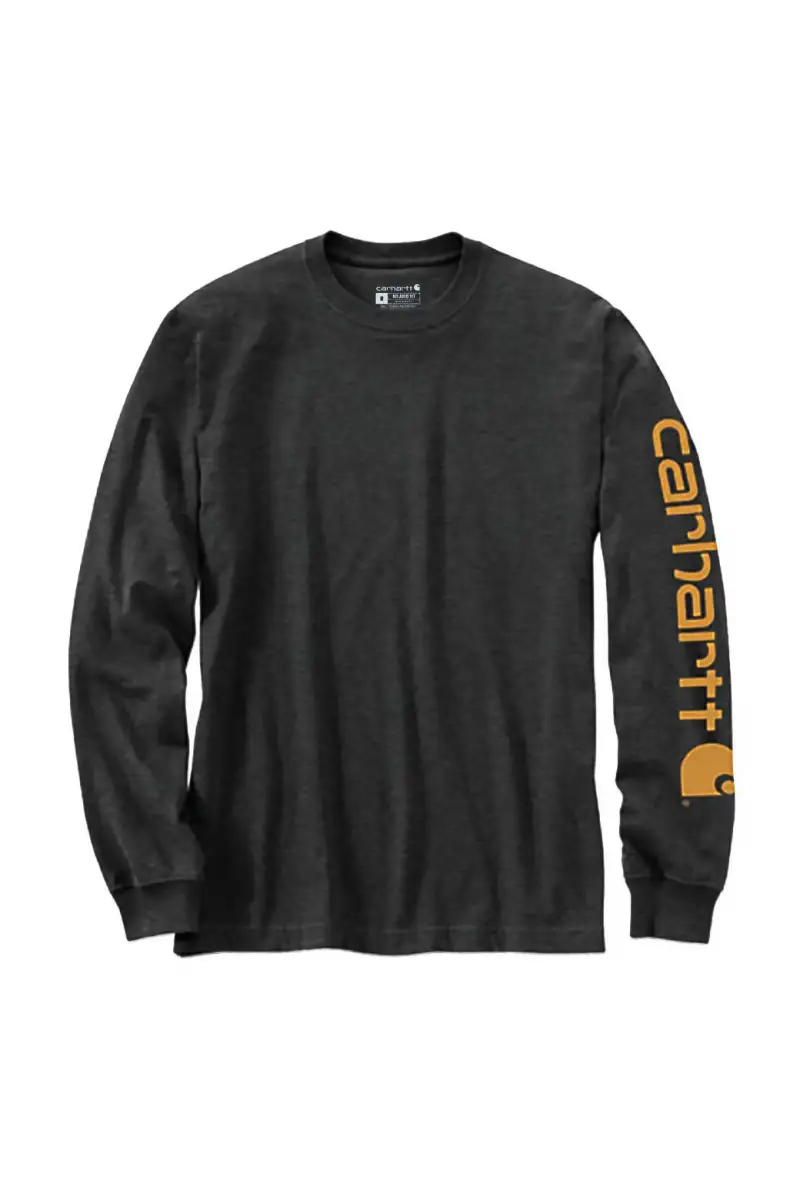 Koszulka Carhartt Heavy Sleeve Logo Carbon Heather