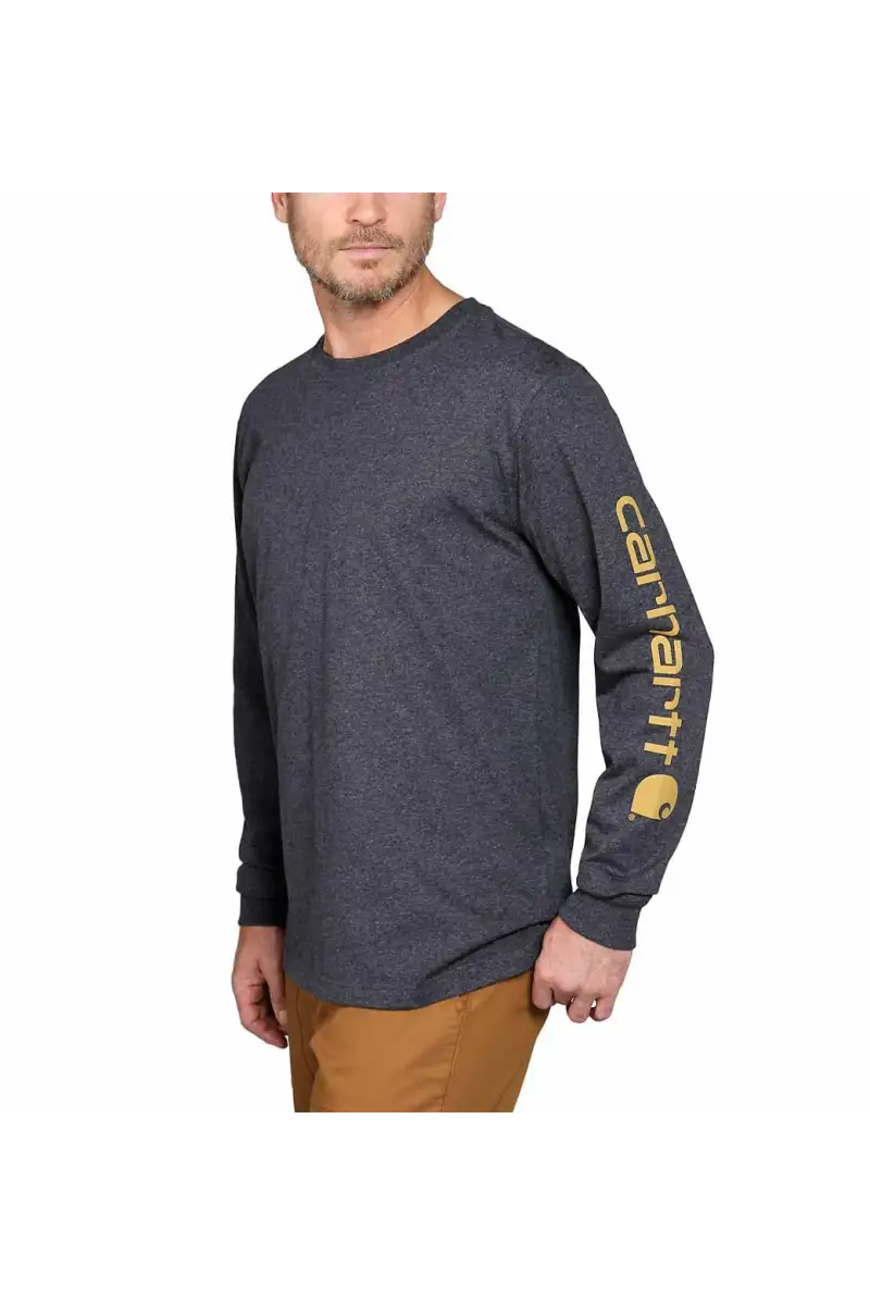Koszulka Carhartt Heavy Sleeve Logo Carbon Heather