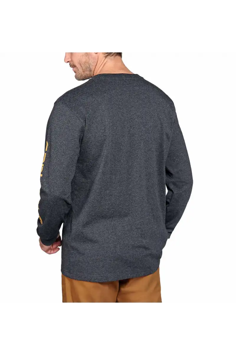 Koszulka Carhartt Heavy Sleeve Logo Carbon Heather