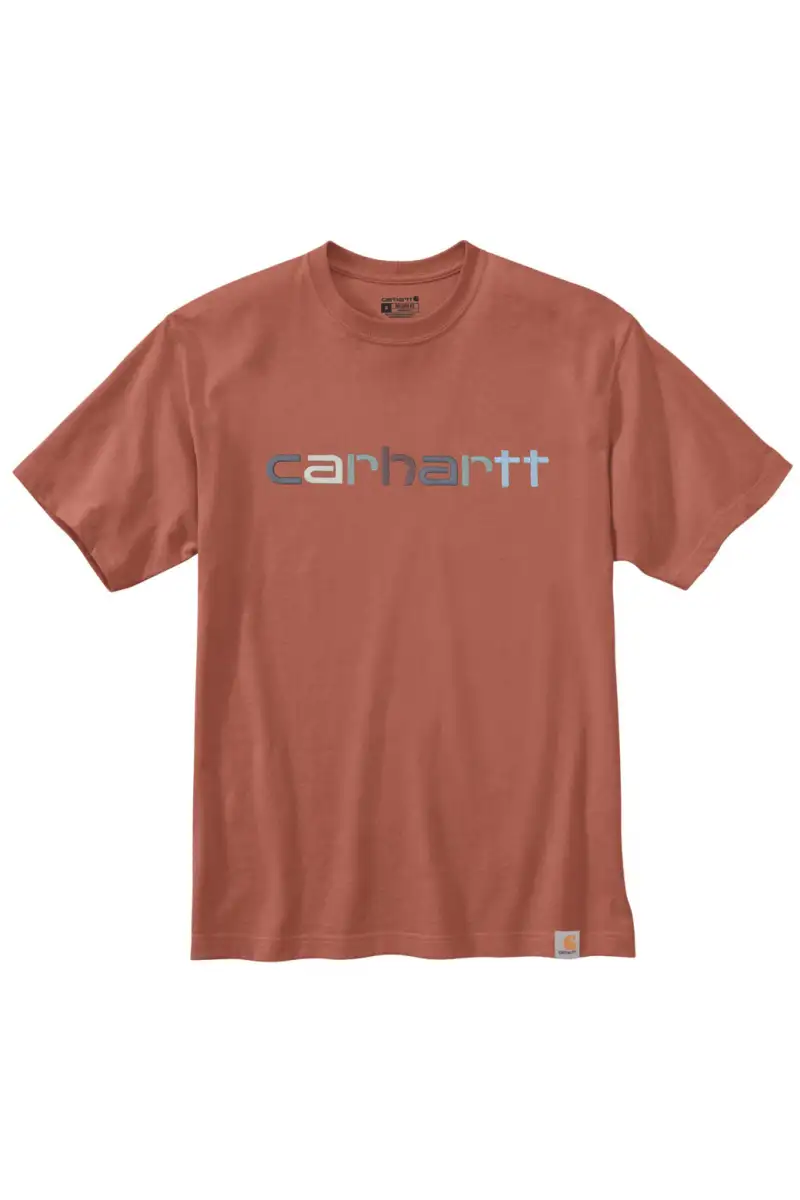 Koszulka Carhartt Heavyweight Logo Terracotta