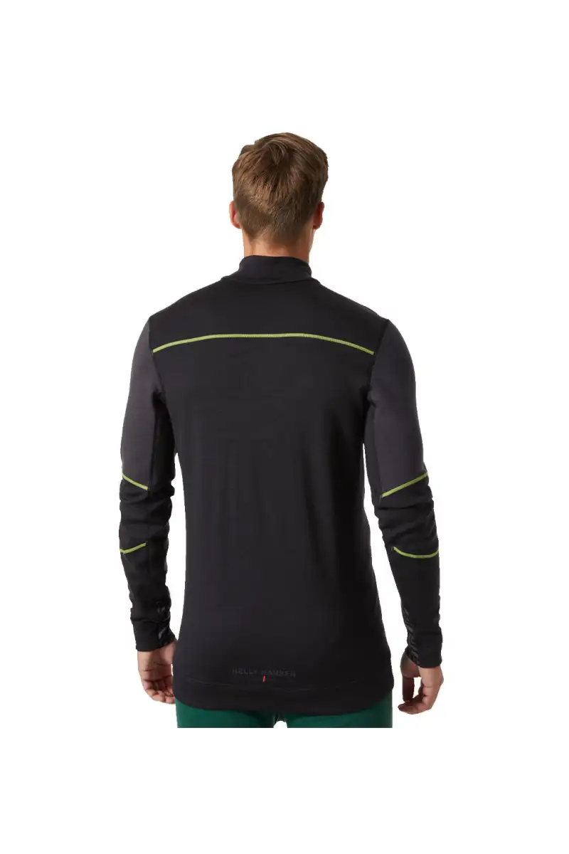Koszulka termo Helly Hansen Lifa Merino Zip Black