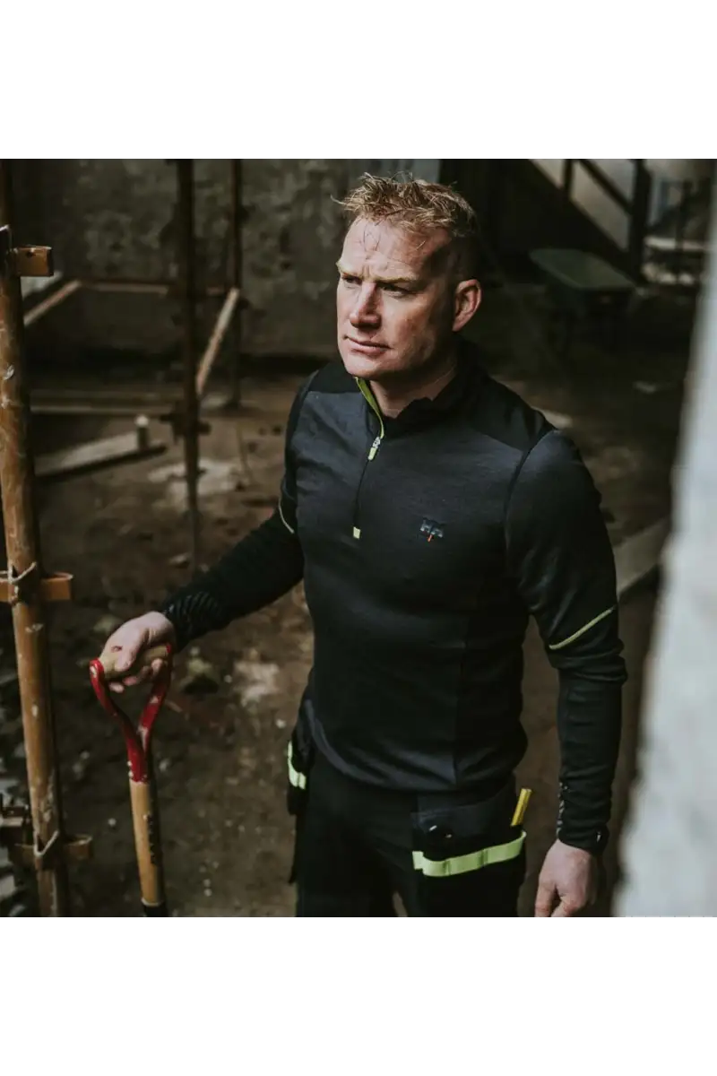 Koszulka termo Helly Hansen Lifa Merino Zip Black