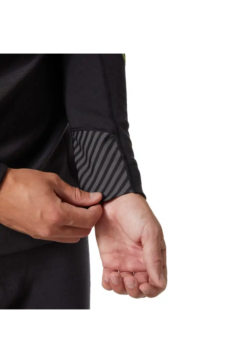 Koszulka termo Helly Hansen Lifa Merino Zip Black