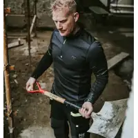 Koszulka termo Helly Hansen Lifa Merino Zip Black