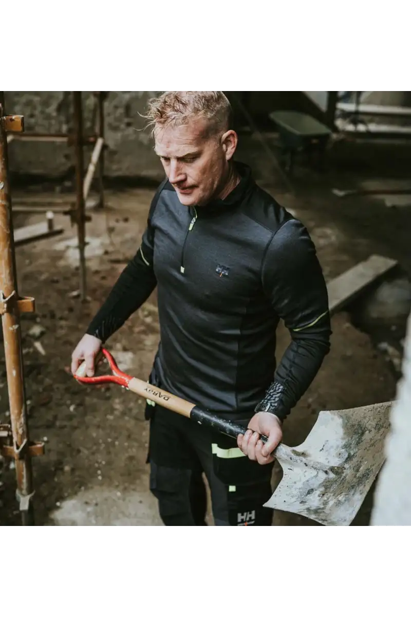 Koszulka termo Helly Hansen Lifa Merino Zip Black