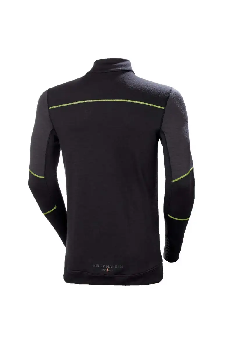 Koszulka termo Helly Hansen Lifa Merino Zip Black